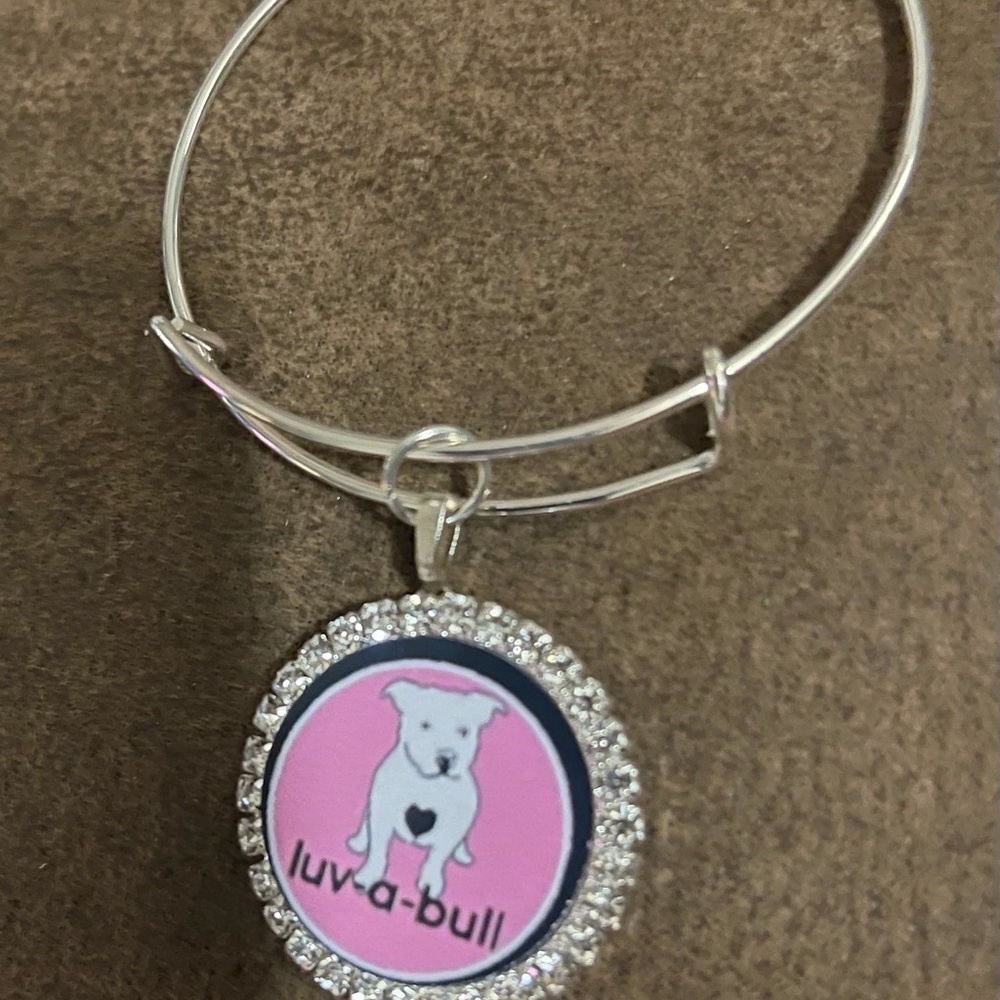 Pit bull charm bracelet